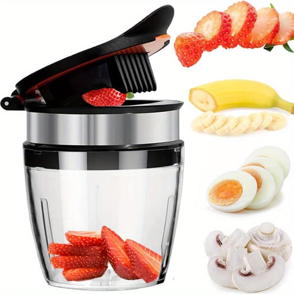 Multifunctional Stainless Steel Fruit & Vegetable Slicer for Salads & Smoothies
