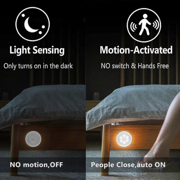 3-pack Motion Sensor Light Indoor, LED Closet Lights, Night Light Battery Operated, Battery Powered Cabinet Light, Wireless Wall Light Stick