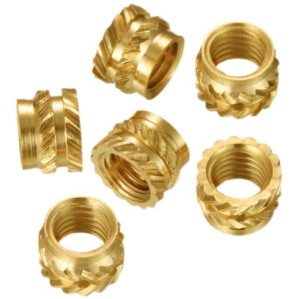 50 Pieces Series 3D Printing Model Insert Nut, Brass Knurled Nut, Injection Molding Insert Nut for Voron 2.4 3D Printer Etc. ()