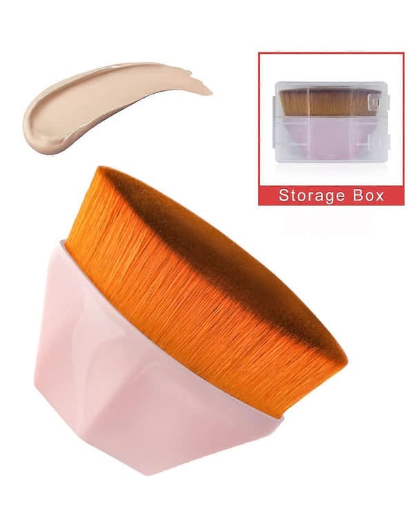 2-pakning Foundation Makeup-børste med etui
