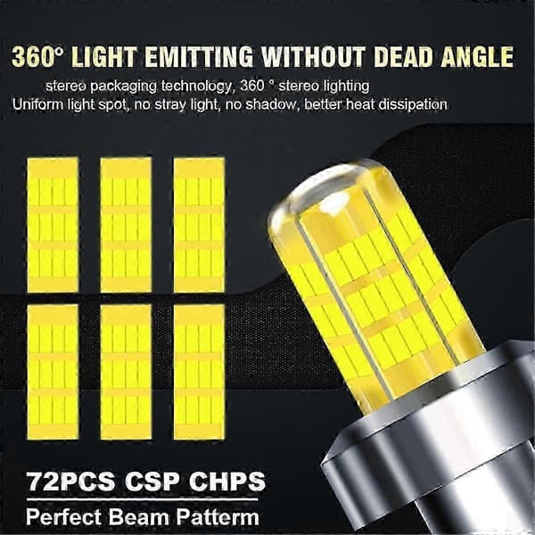 H7 LED Bilforlygte LED 360 350000LM 800W 3D Billamper LED Bilforlygte
