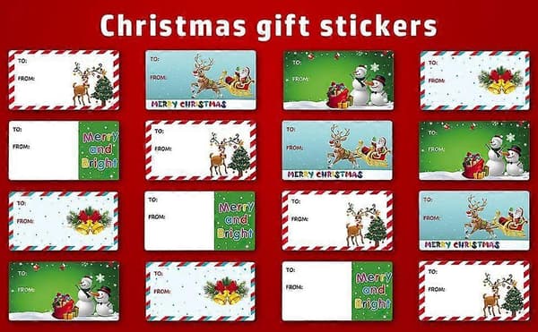 500 st Julklappsetiketter Julklappsdekaler