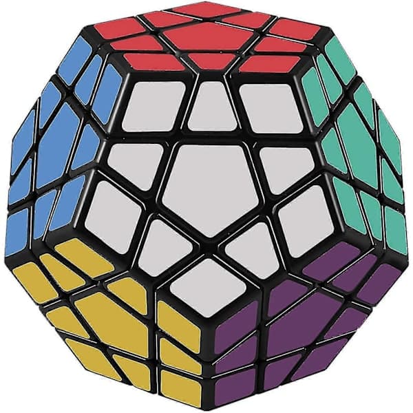 Shengshou Megaminx Speed Cube 3x3 Dodecahedron Hexagon Puslespil Sort