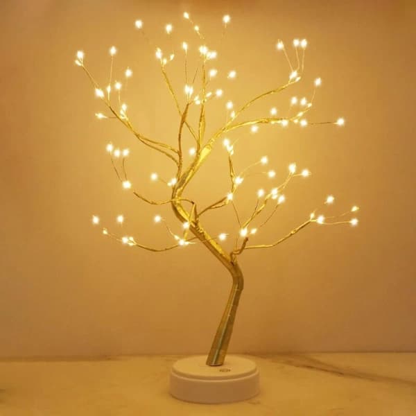 LED Tree Light, Warm White Tree Light, Adjustable Branch Light Tree Lamp, 108 LEDs, USB/Battery Powered