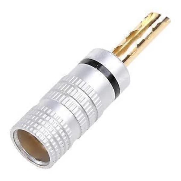 8 st Guldpläterade Koppar BFA 4mm Banankontakt Adapter Högtalarkontakter, A