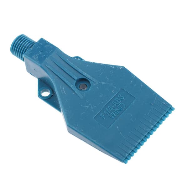 1/4\" Thread Size, Flat Wind Jet Air Blow Nozzle Spray 3 Holes Blue x6