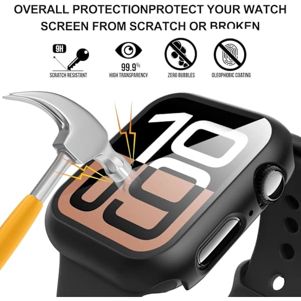2-pack screen protector for Apple Watch Series 10 46mm, Ultra-thin tempered glass screen protector for iWatch S,A