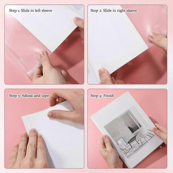 Transparenta vattentäta bokomslag, 10-pack klara skyddsfodral