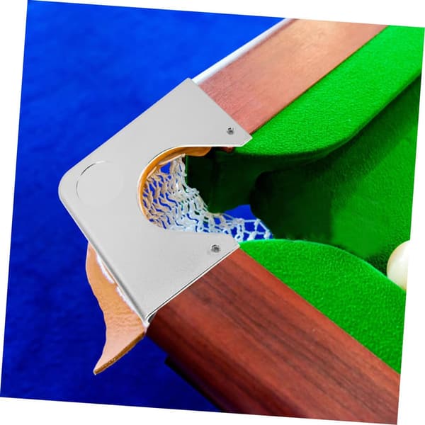 Biljardbord Krom Plast Hörnskyddsplattor Biljardbordsfoder Silver 17.00x17.00x4.00cm Set om 4