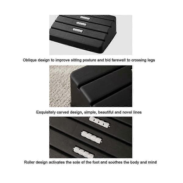 Footrest for under desk at work Footrest stool with rollers Massage footrest under desk for White White