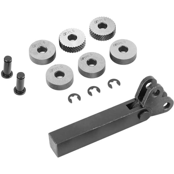 Steel Knurling Tool (7pcs), Double Diagonal Wheel Linear Knurling Set, Lathe Cutting Machine Tool