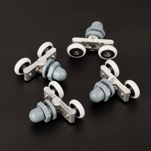 4-pack duschdörrrullar Hållbara dubbla skjutbara badrumsdörrhjul Glasögonhjul (23mm)