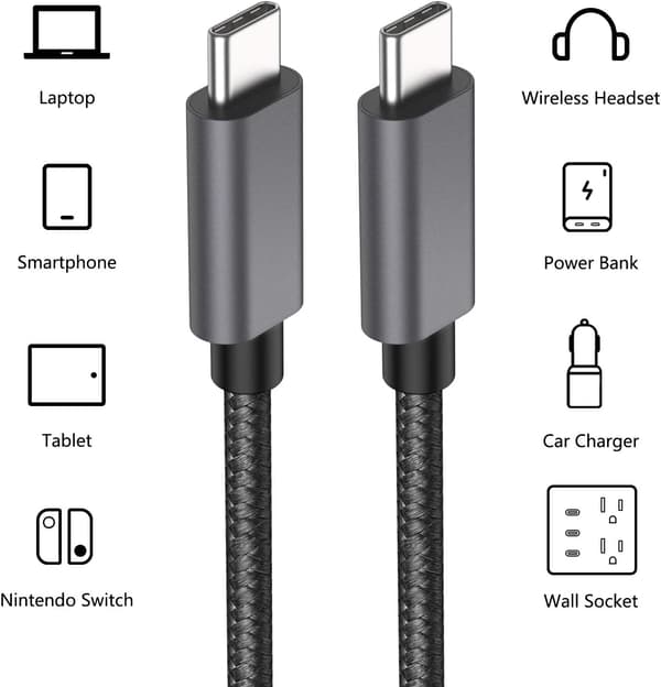 5m USB-C - USB-C 3A Charging Cable / Fast Charging QC3.0 60W