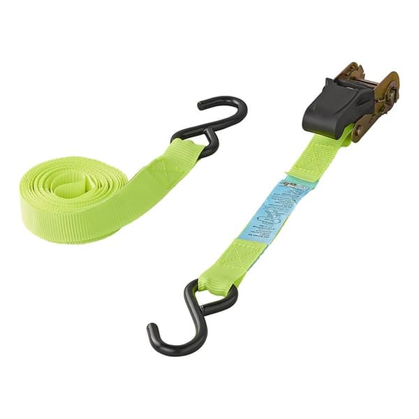 Spännband med spärr + 2 krokar 5 meter - set med 2 delar