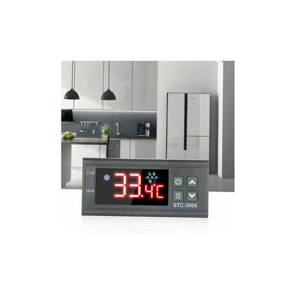 STC-3000 Mikrocomputer Temperaturregulator Digital Termostat med NTC-probe Kold Varmesensor - AC 110-220V