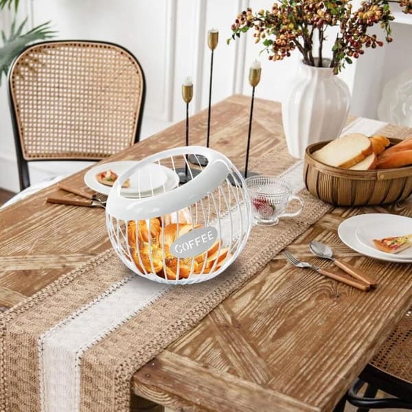 Coffee Pod Basket Large Capacity Organizer 20x18cm 368g for Kitchen Countertop Workspace Space-Saving Accessory