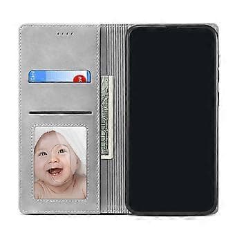 Læderetui til iPhone 6 / 6s (grå)