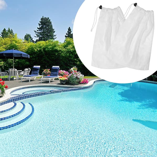 Pool Leaf Net Replacement Bags with Drawstring, Mesh Cleaning Bags, In-Ground Pool Vacuum Bags, Mesh Net Bag (30-pack)