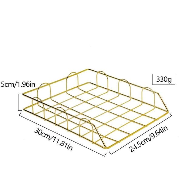 Delar Letter Basket A4 Paper Basket Stackable Baskets Metal Office Baskets Filing System Document Basket Desk Organizer