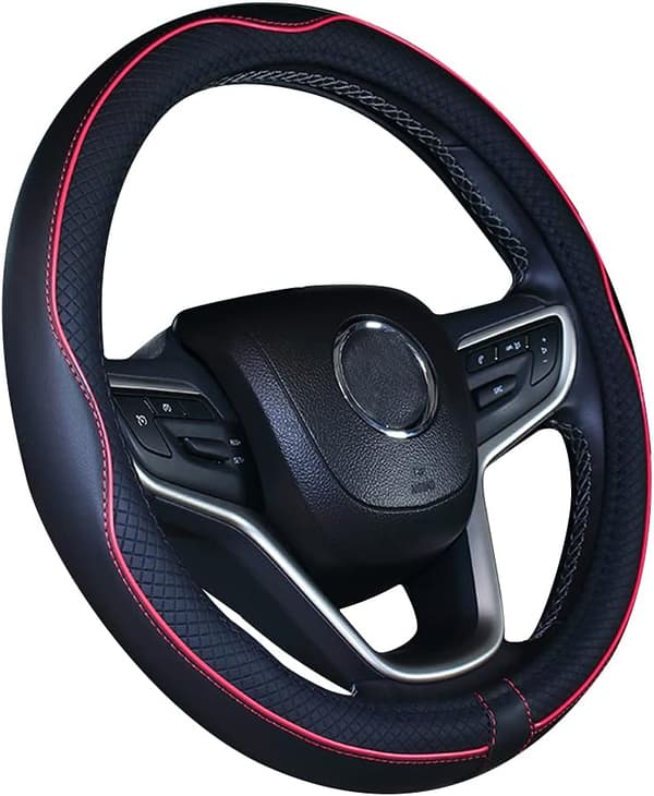 Mikrofiberlæder ratovertræk Universal 15 tommer/38 cm - Beskyttelse (Sort Rød)