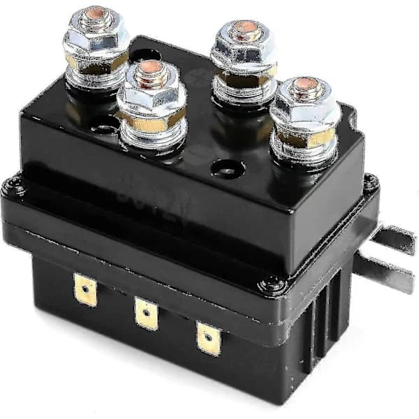Solenoiderelæ, 12V 500A Spilrelæ Solenoid Erstatningskontaktor
