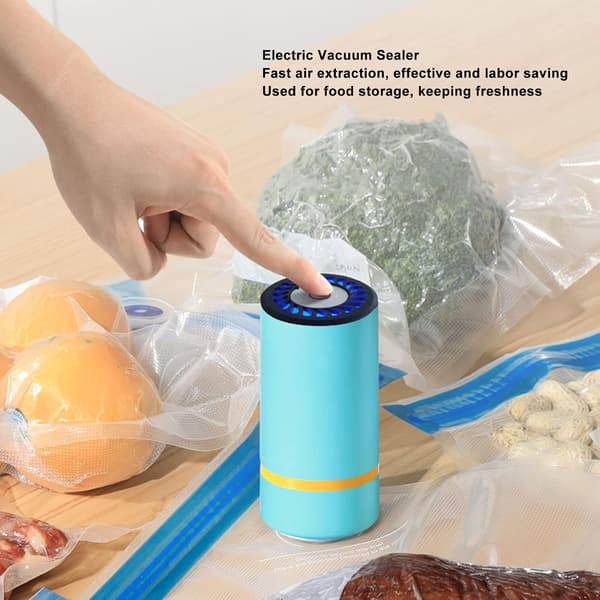 1 Piece (Blue) Vacuum Sealing Machine, High Efficiency Vacuum