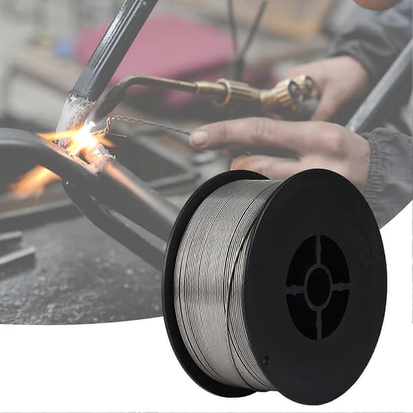 1 Roll 0.8mm Welding Wire Durable Stable Carbon Steel Airless Self-Shielding Welding Tool Wire for Household Mengxi [DB] Silver Silver