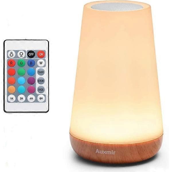 Night light, USB rechargeable lamp, 13 light colors, adjustable brightness