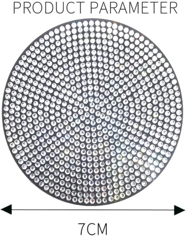 4 stk Bilinteriørdekor (Sølv), Koppholder, Rhinestones