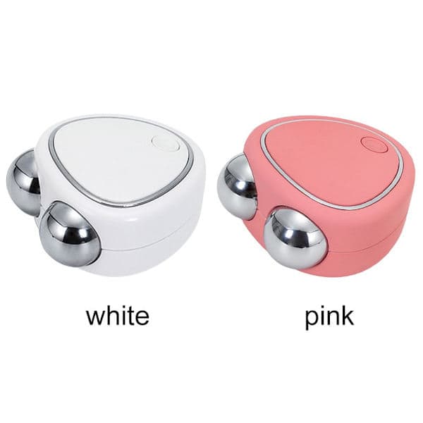 Ansiktsmassasje Ansiktsløftende Mikrostrøm Roller rosa pink
