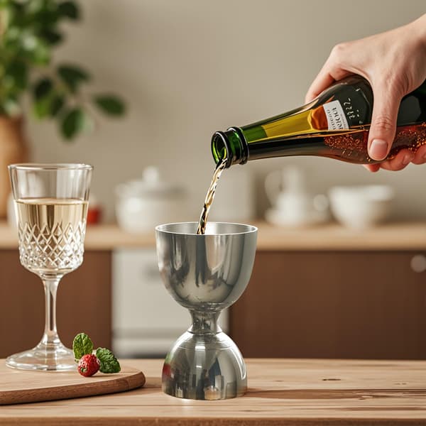 2-pack Premium Rostfritt Stål Barmätverktyg med Mätmärken, Dubbel Jigger