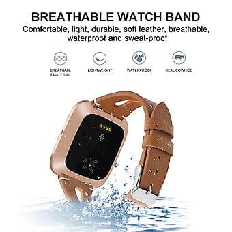 Ranneke Fitbit Versa 2:lle (ruskea)