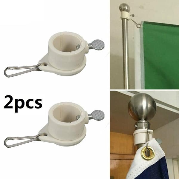 1-pack med 2 roterande monteringsringar för flaggstång med 2,5 cm diameter