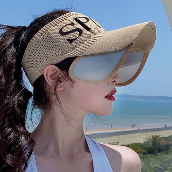 Sommerhatte til kvinder Foldbar solhat Perleblomst Visir Solbeskyttelse Floppy Cap Kvinde Udendørs Casual Baseball Sort