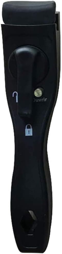 Svart avtagbart kastrullhandtag, avtagbart brännskyddshandtag