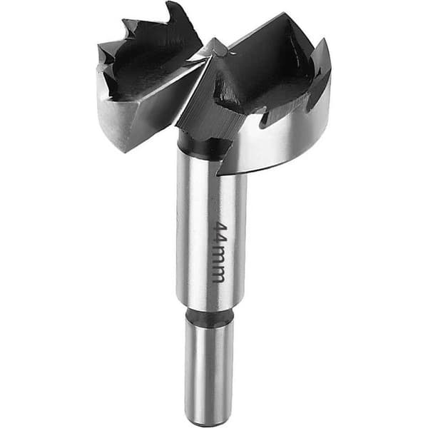 44 mm diameter Forstner drill bit for wood - Forstner drill bit for hardwoods - Sharp and durable wood drill bit with round handle - 44 mm diameter forestry