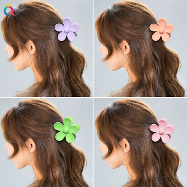 Temperamental simple frosted large flower hairpin buy three get one free