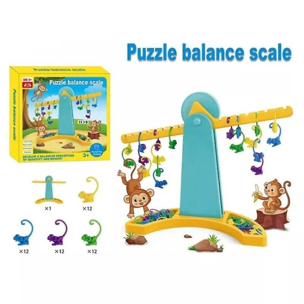 Monkey Scale Barnleksaker Pussel Tidig uddannelse Forälder-barn Interaktion Tänkande Logik Balans Skrivbordsspel