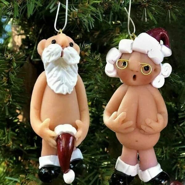 Funny Christmas Tree Hanging Santa for Decoration