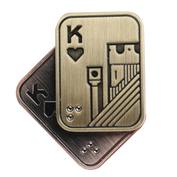 2023 Nye Magnetiske Metall Fidget Leker - Metall Poker Push Card Fidget Slider Stress Relief Leke kk