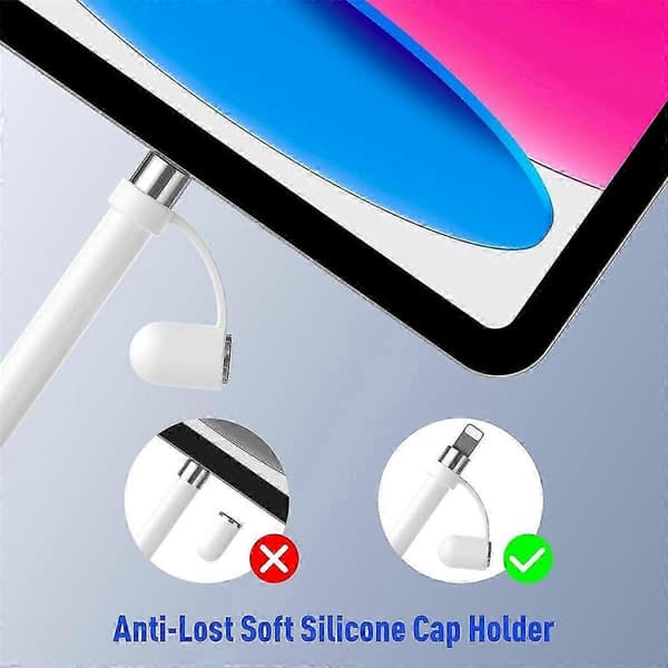 3-pack Kompatibel med Apple Pencil-lock 1:a generationens topplock, hållare