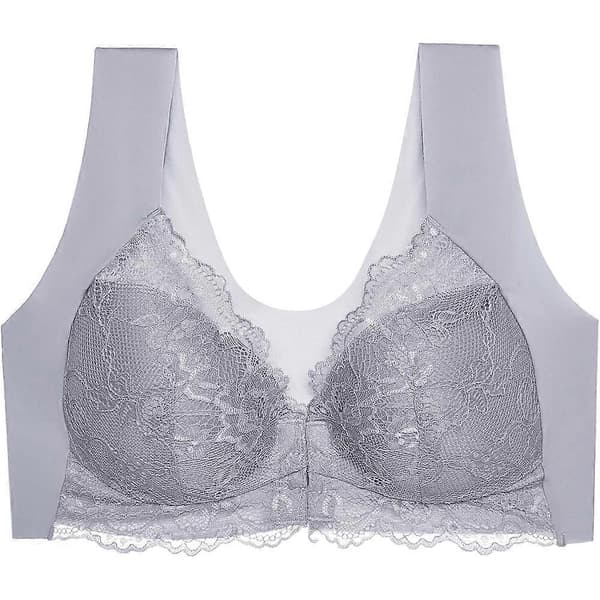 Full Cup Front Closure Bra Strong Support Wireless Large Size Technical Bra Plus Size Thin Technical Bra Everyday Underwear Bralette Sleep Bra Comfortable Bras (1 1