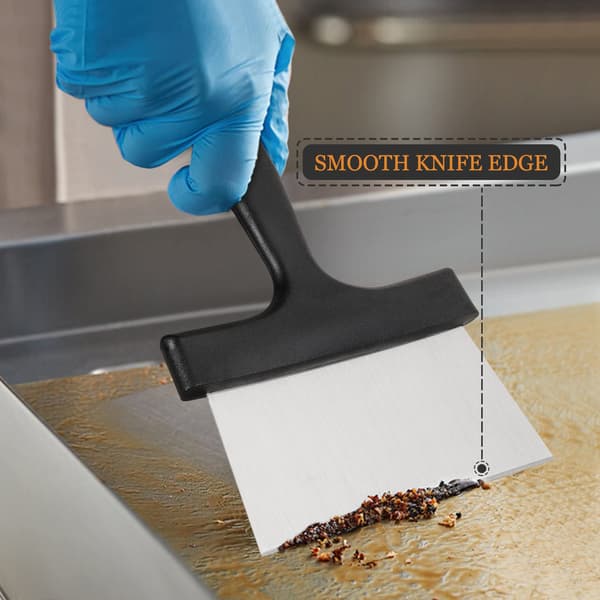 Cleaning Brush Multifunctional Combination Set Pumice Griddle Cleaning Tool, Stainless Steel Spatula with Handle