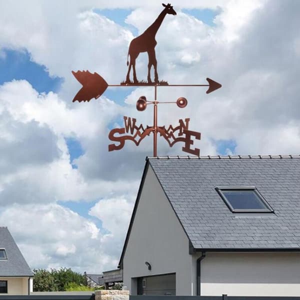 Giraff Giraff Rostfritt Stål Sprayfärg Utomhus Takprydnader