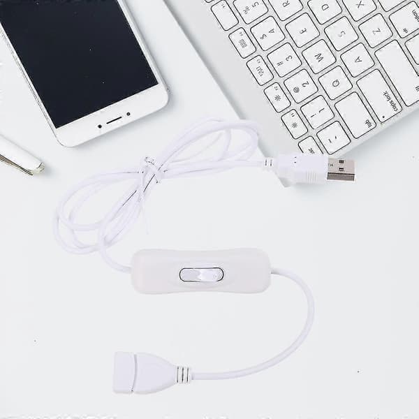 USB 2.0 han til hun-kabel med afbryder til strømkabel