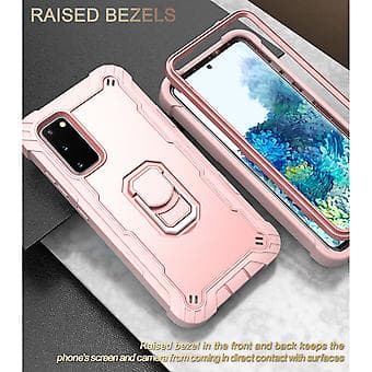 For Samsung Galaxy S20 FE / FE 5G PC + Rubber Case (Rose Gold)