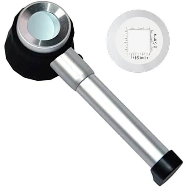 10x Optical Magnifier with Built-in LED Light and Measuring Scale