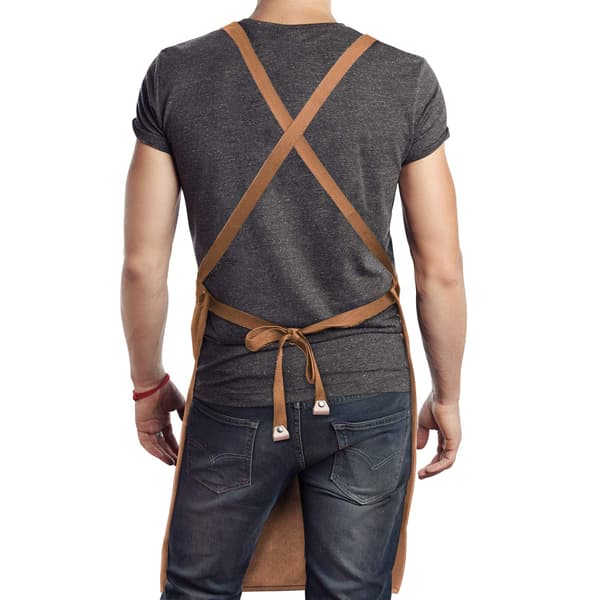 Waterproof Canvas Cross Back Apron, Adjustable Apron for Men and Women, Plus Size Adjustable Canvas Apron with Pockets