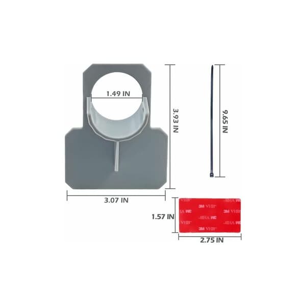 Sæt med 2 poolslangeklemmer, pooladaptere, gråt pooltilbehør, til poolslanger op til 38 mm (grå) CHAM