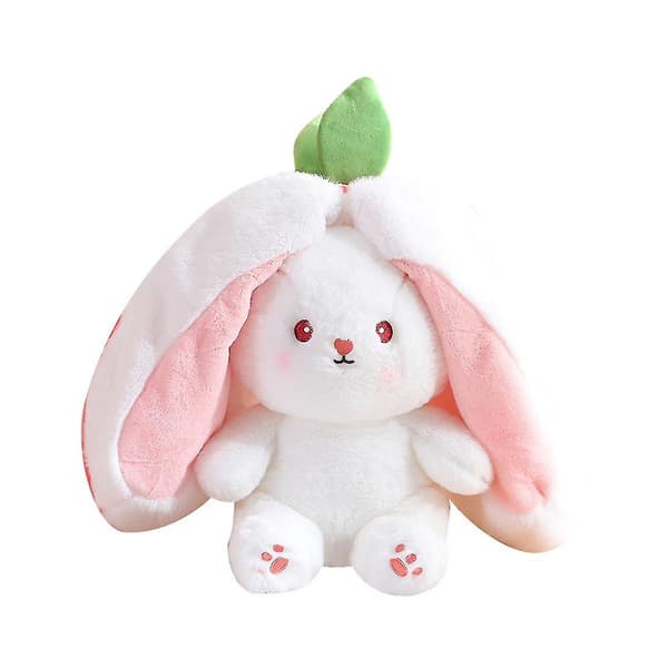 Cute Rabbit Doll, Children's Gift, Strawberry Rabbit Transformed into Rabbit, Fruit Doll Plush